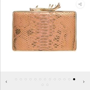 Gorgeous Rose Gold Python Clutch Box from Taxidermy. Like new.